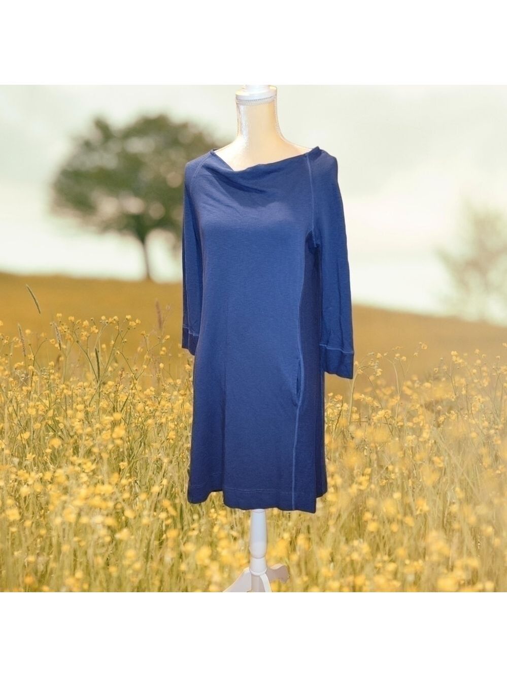 Fresh Produce  Dress Blue Size XS Pockets T20